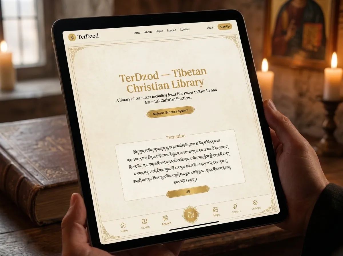 Screenshot of TerDzod — Tibetan Christian Library