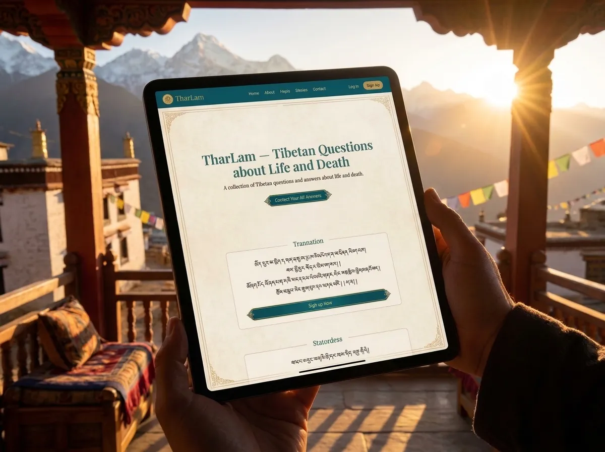 Screenshot of TharLam — Tibetan Questions about Life and Death